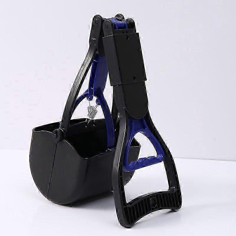 Pooper Scooper for Dogs, Long Handle Poop Scooper for One-Hand Opertating, Portable Dog Poop Pick Up Tool, Easy to Use on Grass, Dirt, Gravel