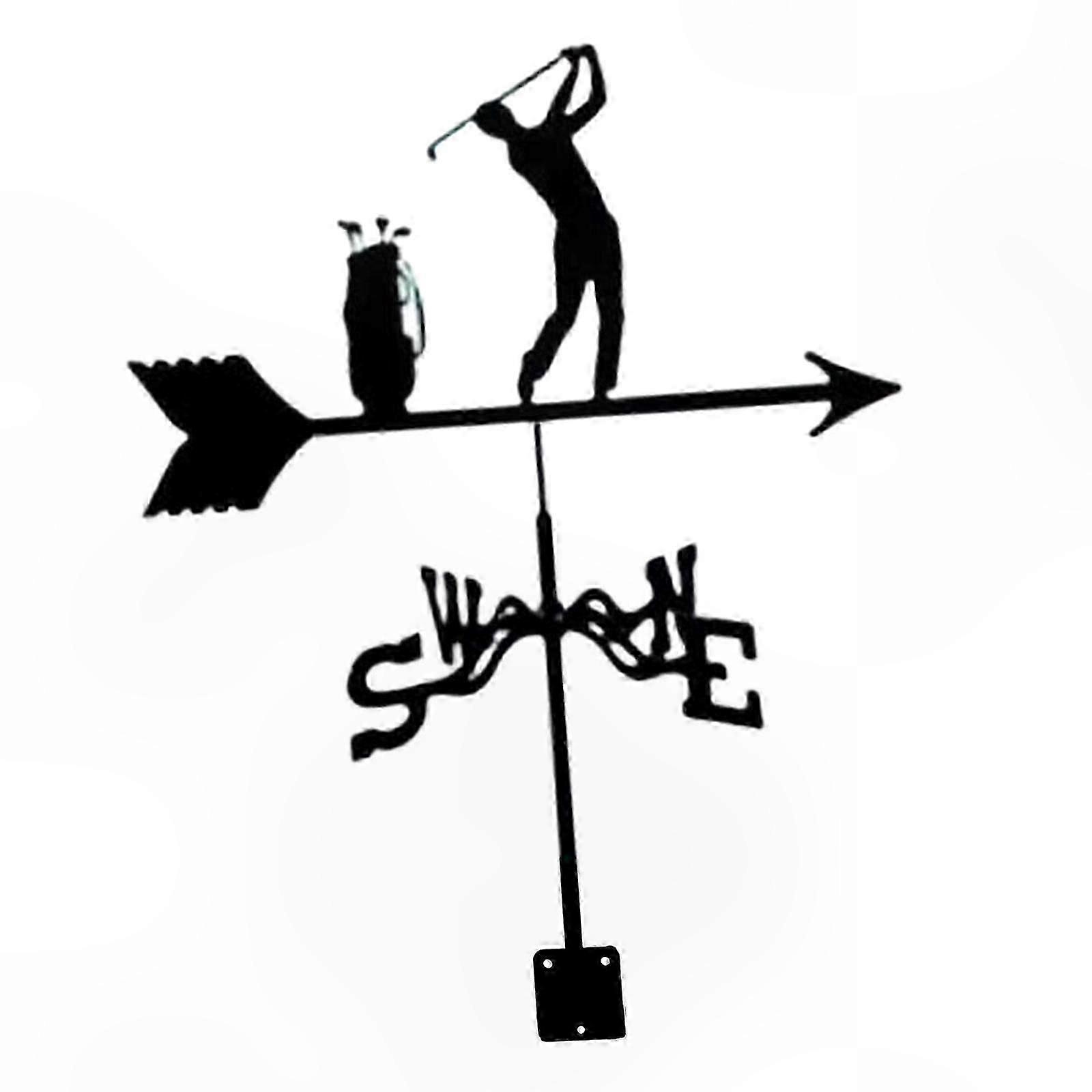 Vintage Black Weather Vane for Motorcycle - Classic Wind Direction Indicator