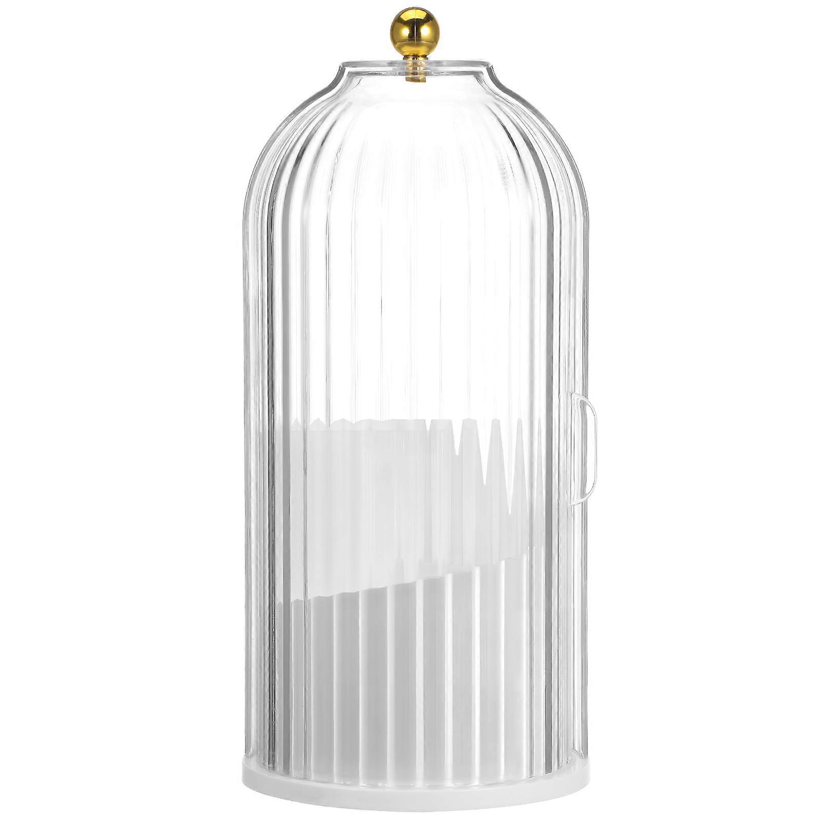 Makeup Brush Holder Organizer Rotating Brush Storage with Lid