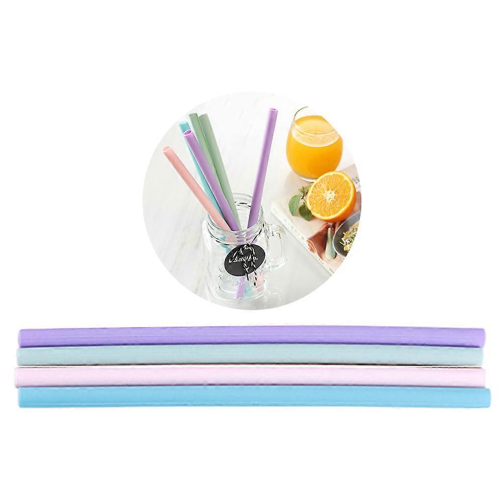 Silicone Straw Reusable Drinking Straws for Beverage Consumption 4Pcs Set