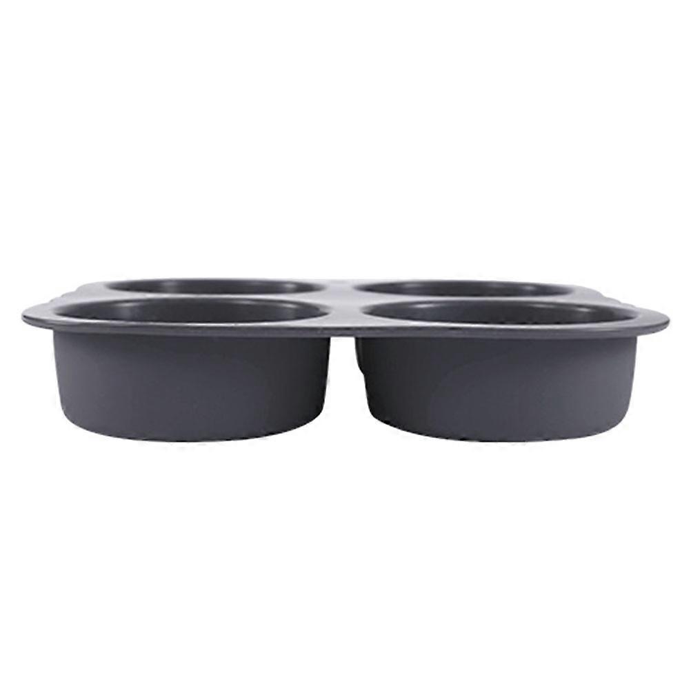 Non-Stick Silicone Burger Patty Mold for 2Pcs Black Bread Maker