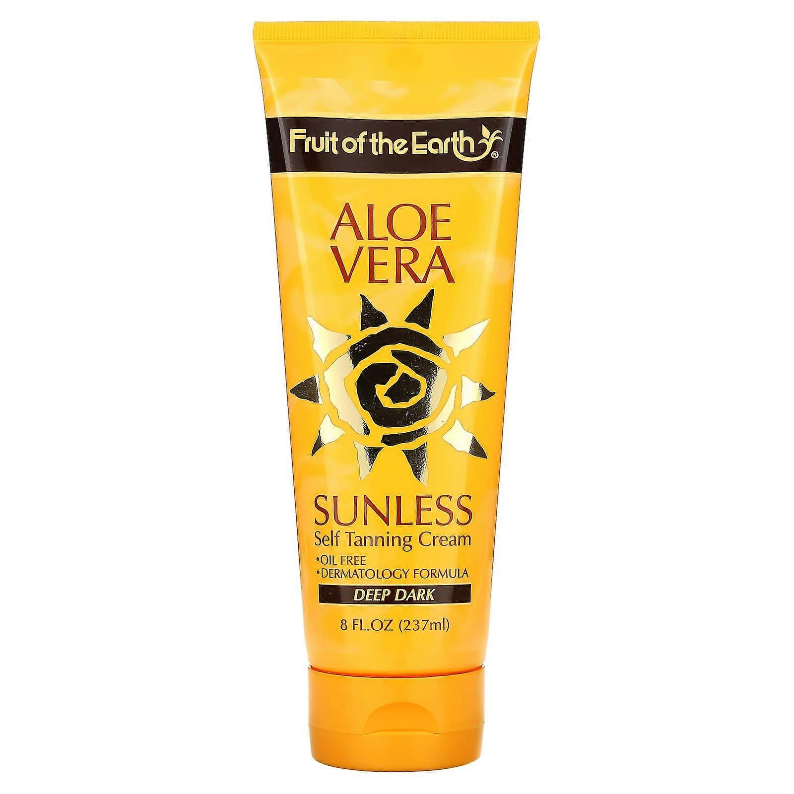 Aloe Vera Sunless Self Tanning Cream, Deep Dark, 8 fl oz (237 ml)