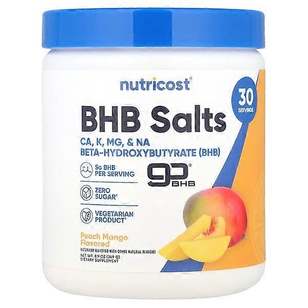 Nutricost, BHB Salts, goBHBÃÂÃÂÃÂÃÂÃÂÃÂÃÂÃÂ®, Peach Mango, 8.9 oz (249 g)
