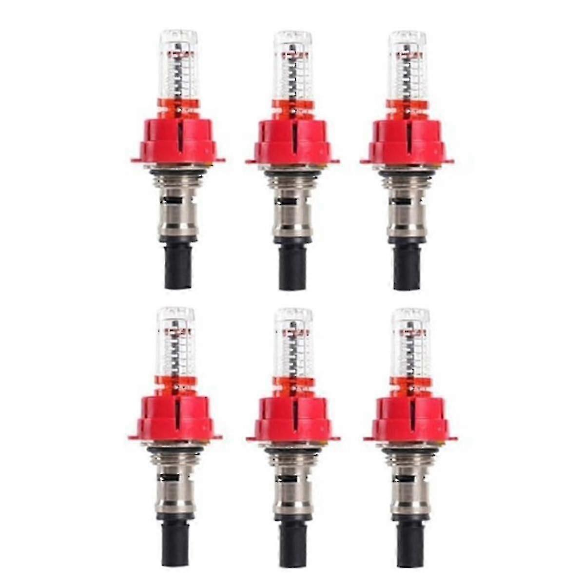 6 Pcs Underfloor Heating Manifold Flow Meter, Visual Flow Monitoring Regulator for Underfloor Heati