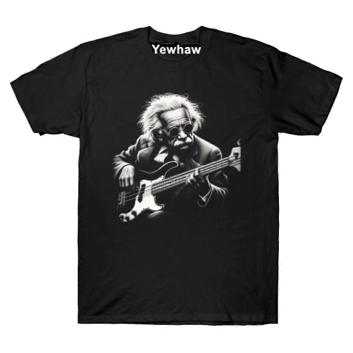 Koszulka Einsteina grającego na basie z gitarą basową
