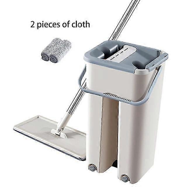 Scratch Mop Free Hand Wash Flat Mop Lazy Mop Net Celebrity Vibrato Mop Bucket Set