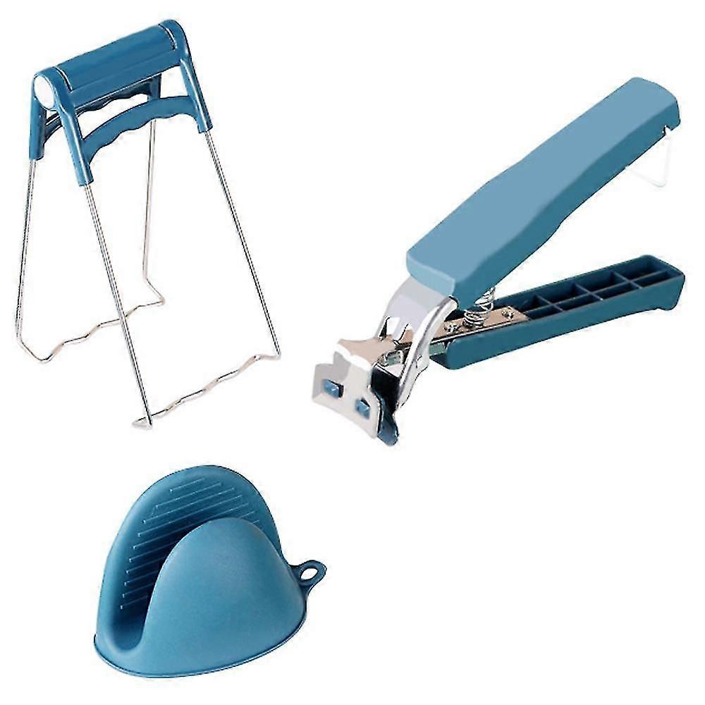 3pcs προσχωρήσεις κουζίνας, hot bowl πιάτο συνδετήρας λαβή / ανοξείδωτο ατσάλι αντι-ζεστό δοχείο pan retriever λαβίδες / 2