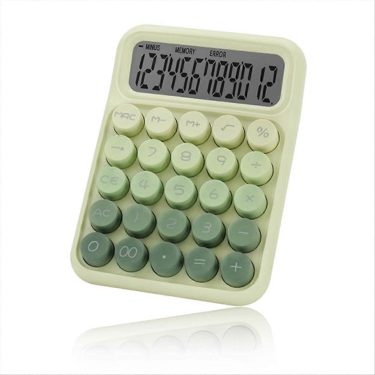 Desktop Mechanical Calculator, Cute Big Buttons Calculators,Green
