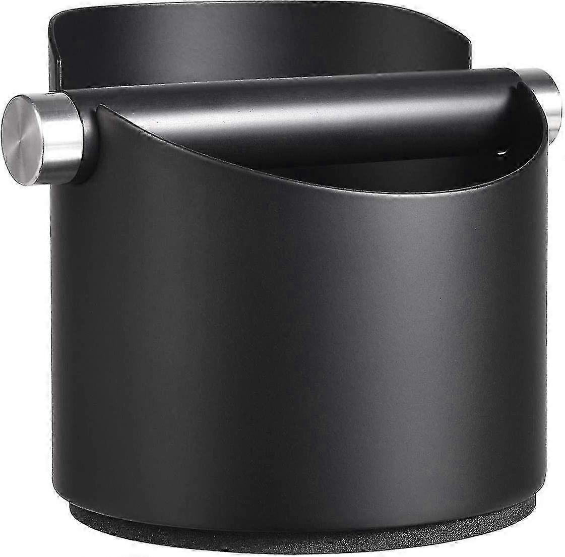 25-26 Coffee Knock Box, Black Espresso Knock Box With Removable Knock Bar And Non-slip Base Dishwasher Safe, Stainless Steel Construction, S