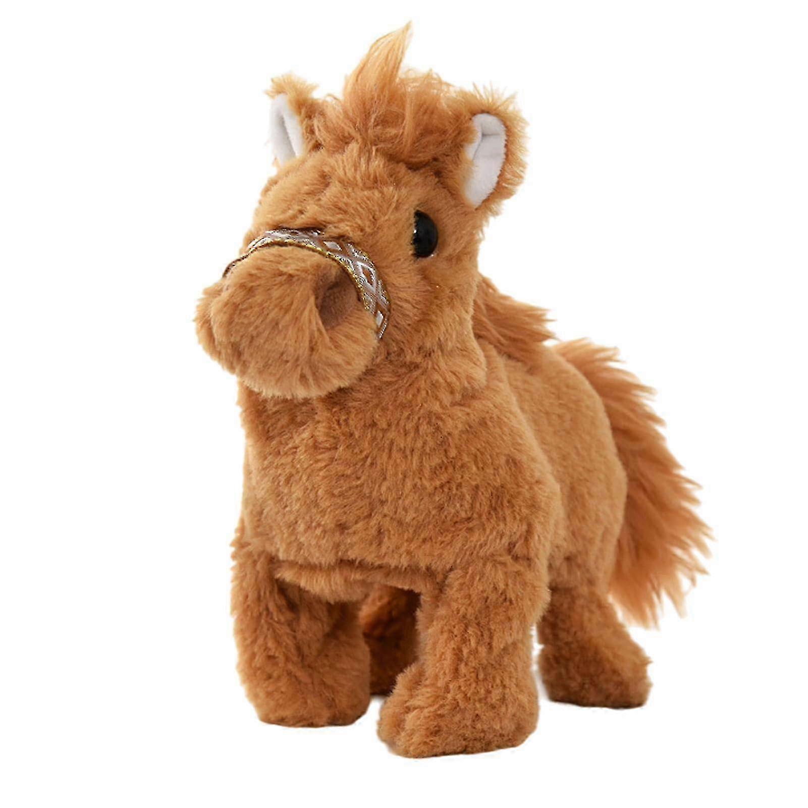 Plush Horse Intelligent Electric Simulation, Realistic Robotic Pet, Lifelike Robot, Pony Walks, Toy Pony, C