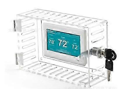 غطاء ترموستات ، صندوق قفل ترموستات عالمي مع قفل ، واقي ترموستات كبير شفاف للترموستات على الحائط ، واقي قفل لوحة ترموستات للمنزل ، ب