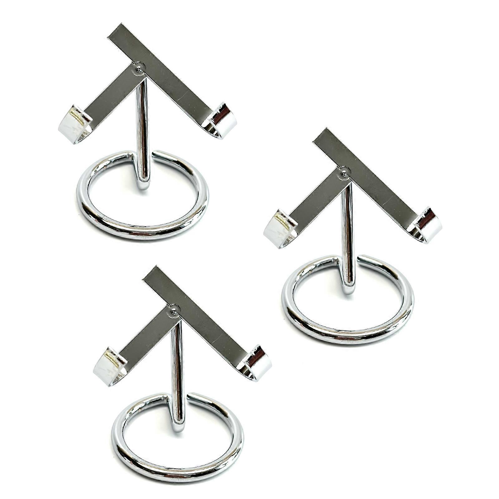 3Pcs Crystals Sphere Display Stands Metal Construction Multiple Use Holder Convenient for Tabletop Arrangements  Silver S