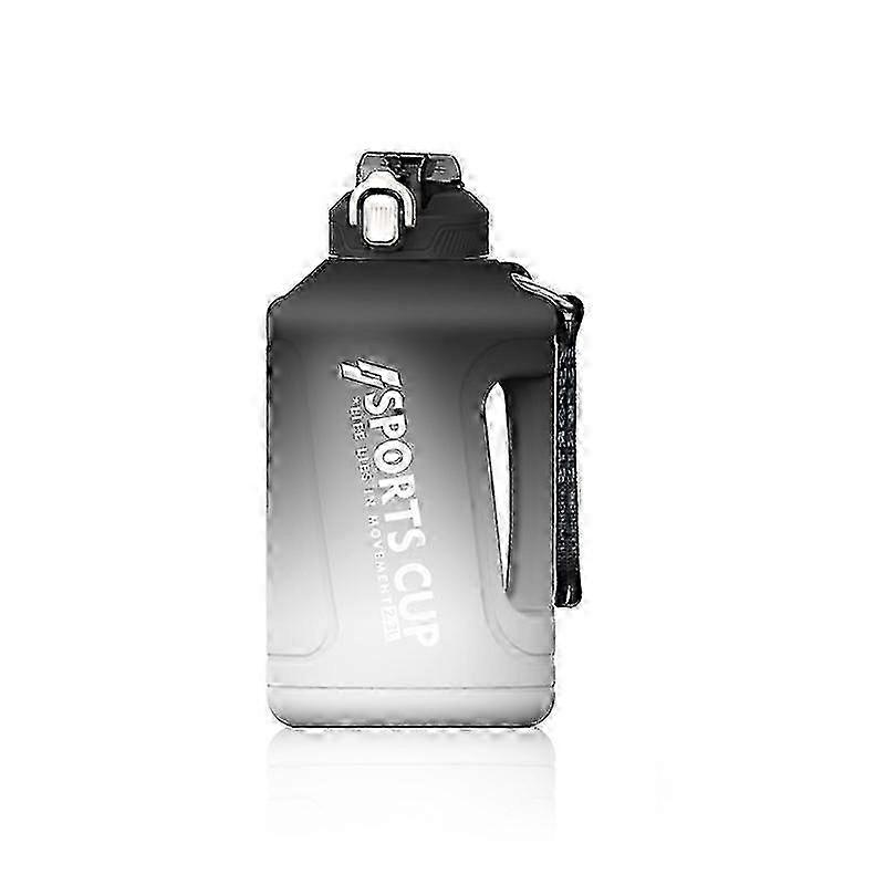 1500ml Large Capacity Gradient Straw Cup Sports Bottle With Scale