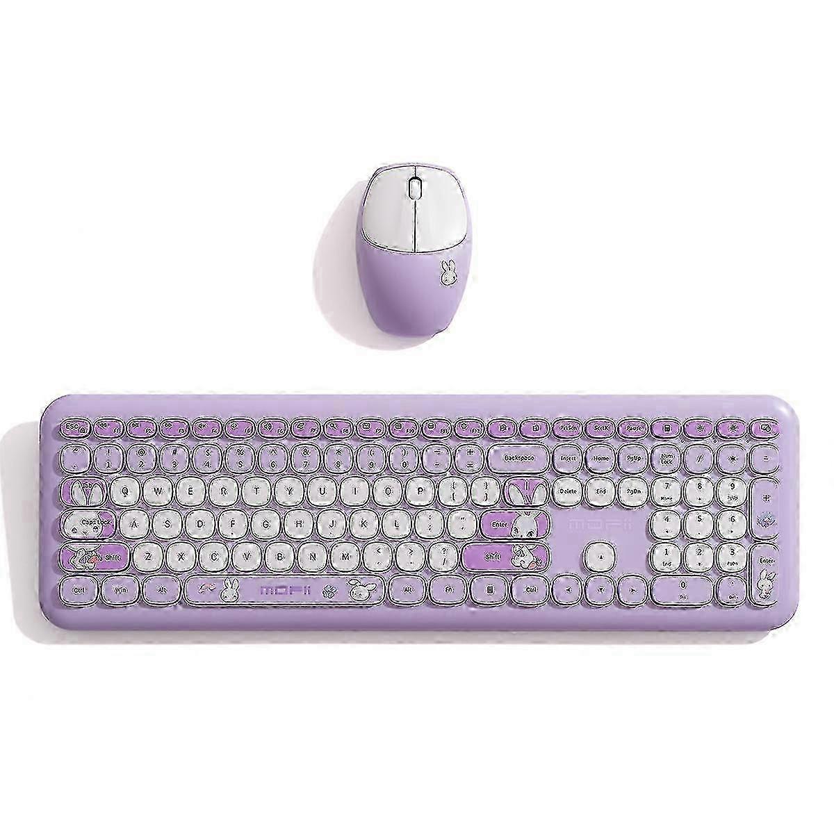 Mofii Wireless Keyboard and Mouse Set 110-Key Full Size Ultra-Slim 2.4GHz 1200 Movement Speed USB Ergonomic for Office Laptop