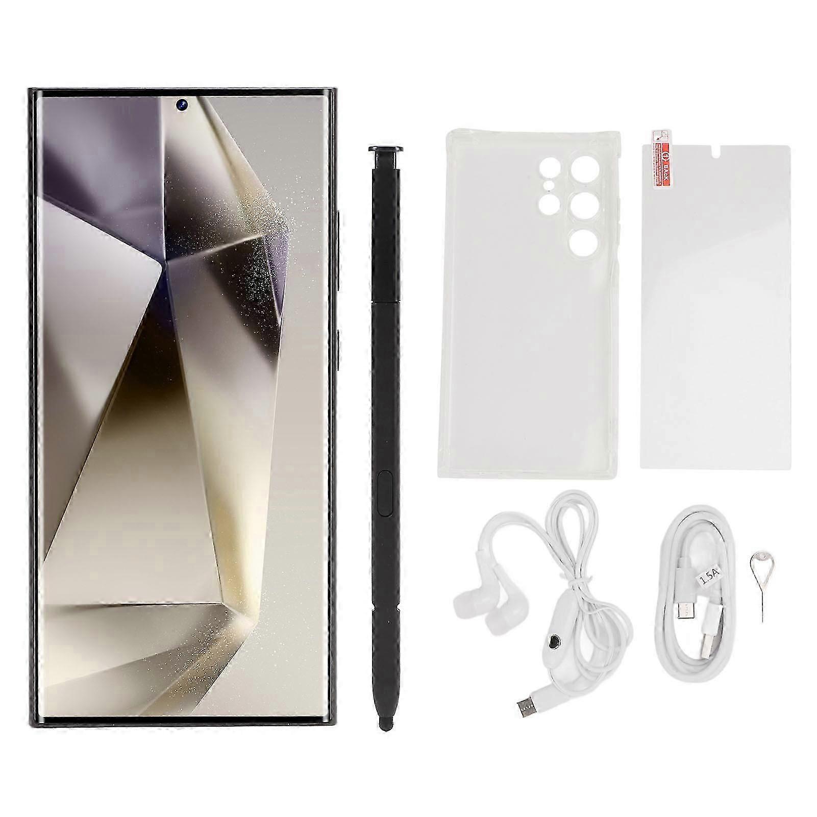 Smartphone S24 Ultra noir - Écran HD 6,75", 12 Go de RAM, 256 Go de ROM, Double SIM, stylet intégré