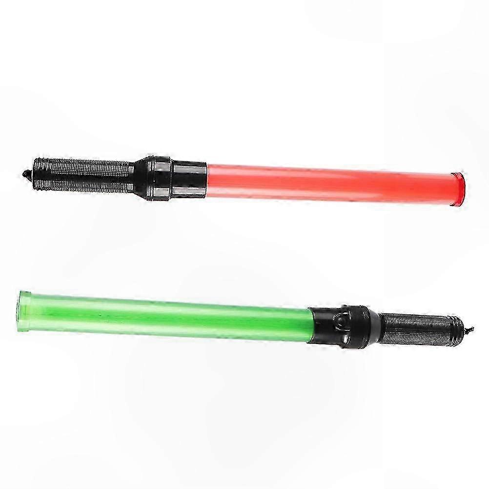 2 Pack LED Safety Wands with Flashlight Function for Traffic Direction and Signaling