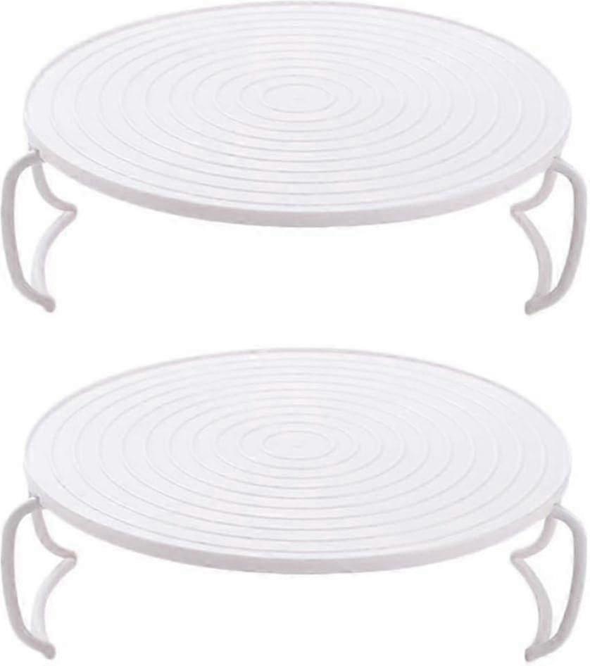 2pcs Microwave Plate Stacker Grill Rack Microwave Tray Plastic Baking Oven Tray Microwave Rack for Bacon Frozen Snacks Cooking Supplie