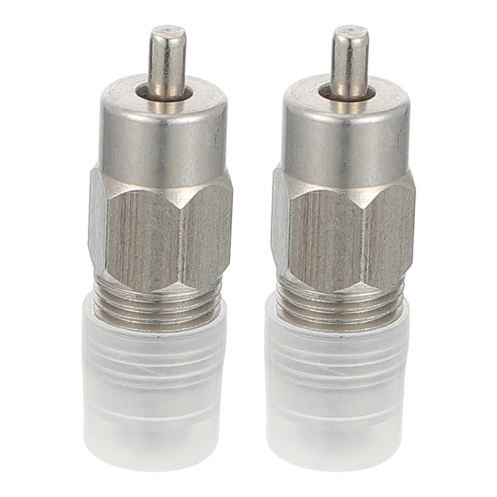 2pcs Practical Drinker Chicken Waterer Stainless Steel Drinking Faucet For Chicken