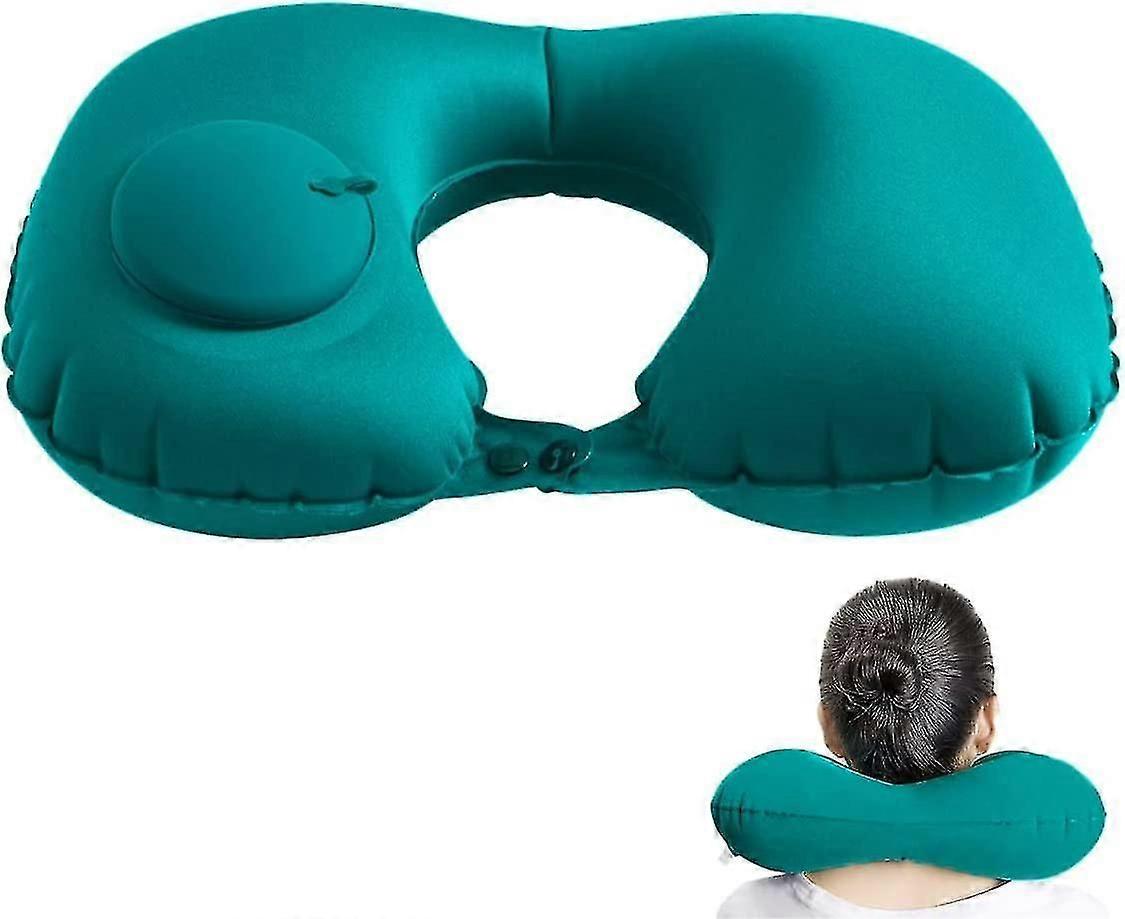 U-shaped Pillow Press Cushionportable U-shaped Inflatable Pillowtravel Inflatable Pillow Portable Neck Cushion Soft U-shaped Headrest Essential For Tr