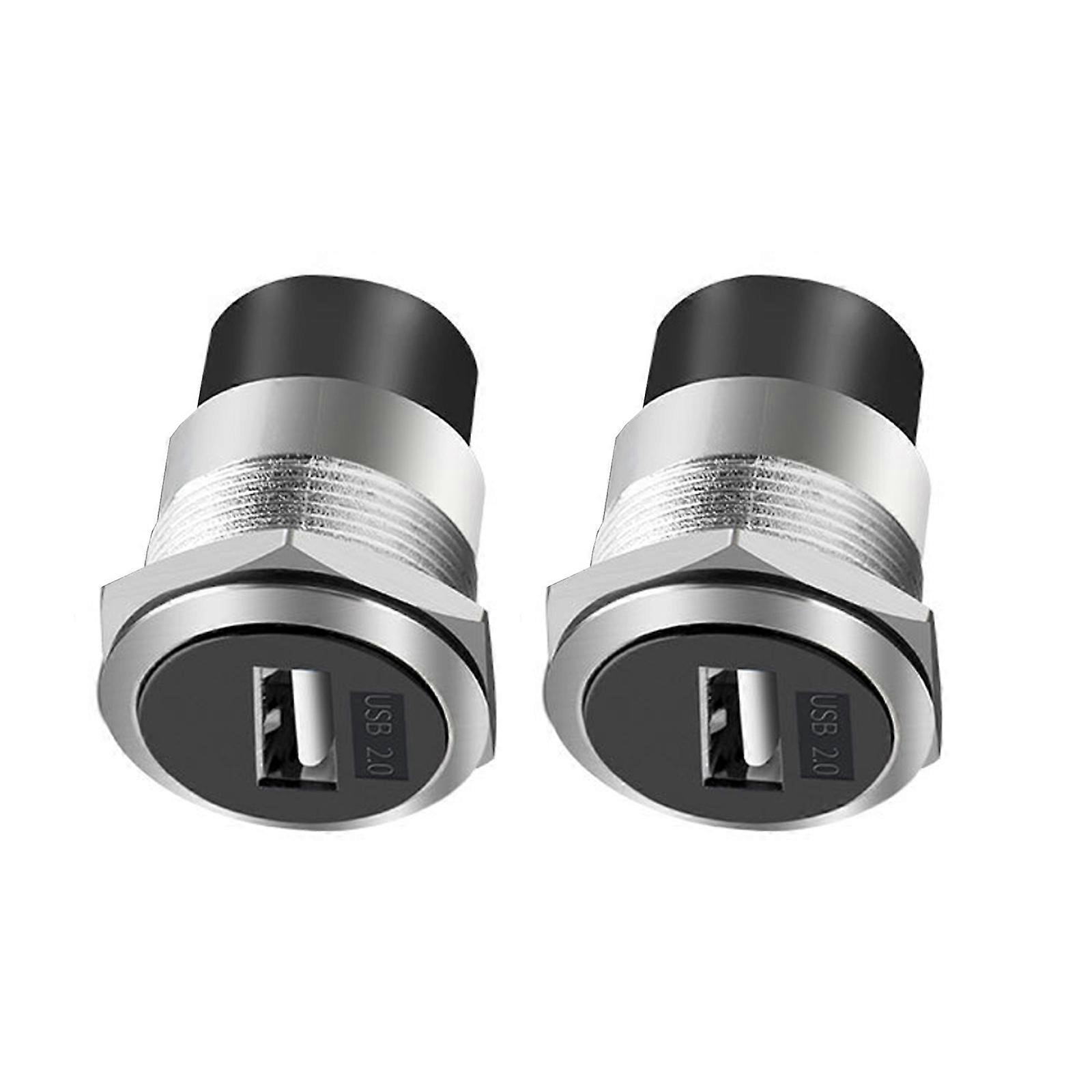 22mm USB3.0 Panel Module Metal Circular USB2.0/USB3.0 Thread Connector Secure Panel Installation for Industrial  Silver