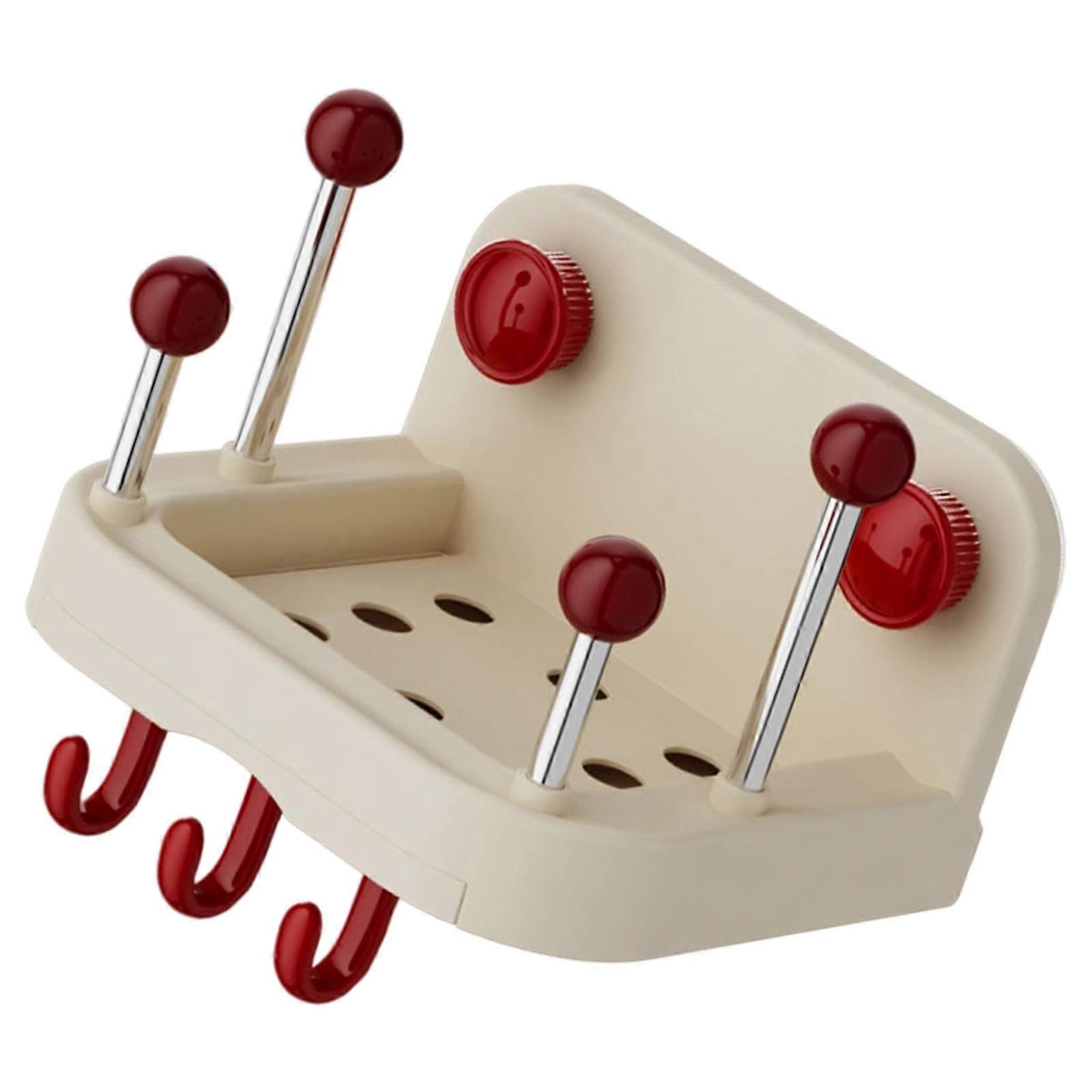 Rusts Resistant Stainless Steel Wall Shelf for Kitchen Space Efficient Storage Rack for Bottles and Utensils  Milk white