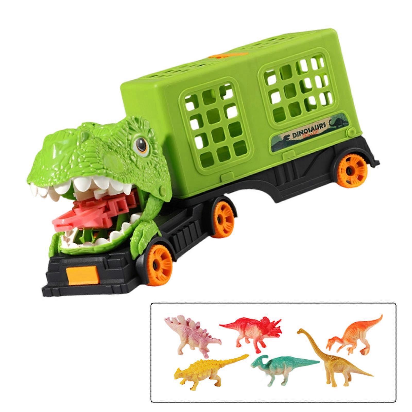 Imaginative Velociraptor Slider Toy For Kids Including DIY Assembly Set And Organized Storage Solution  Green