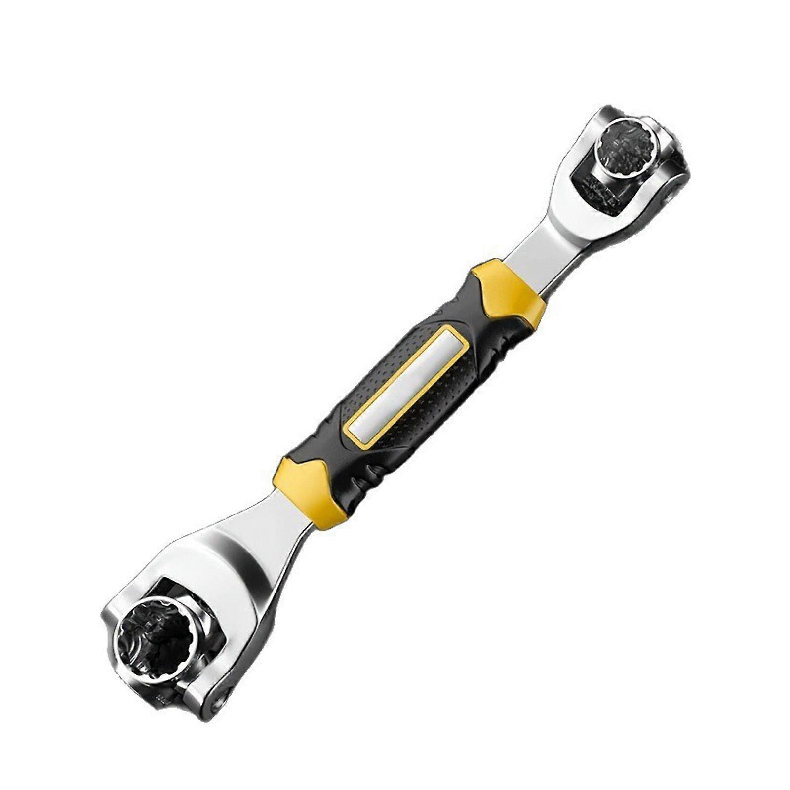 Practical Nonrust Steel Ratcheting Socket Wrench Kit Rotating Head Design Convenient Storage Case Multicolor