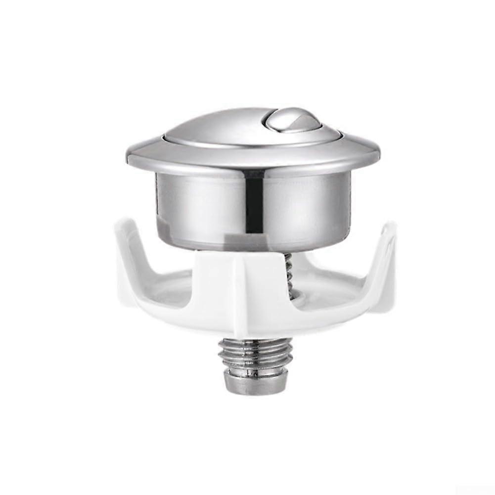 Toilet Replacement Part Flush Button Dual Flush Push Button For Siamp Cable Operated Valves Optima 50 Bathroom Silver