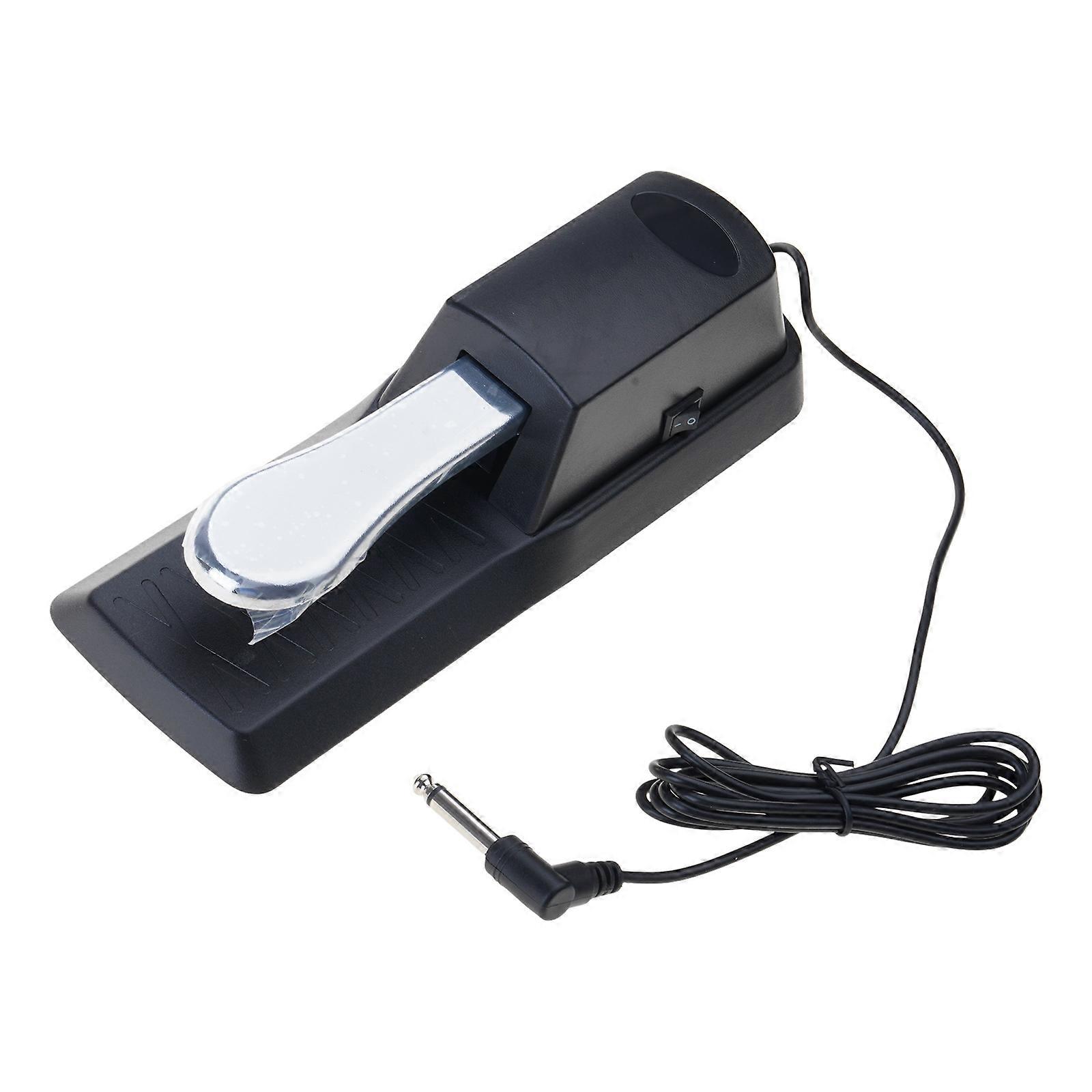 Piano Sustain Pedal, Keyboard Sustain Pedal for Digital Piano Electronic Keyboard MIDI Synthesizer with Polarity Switch Multicolor
