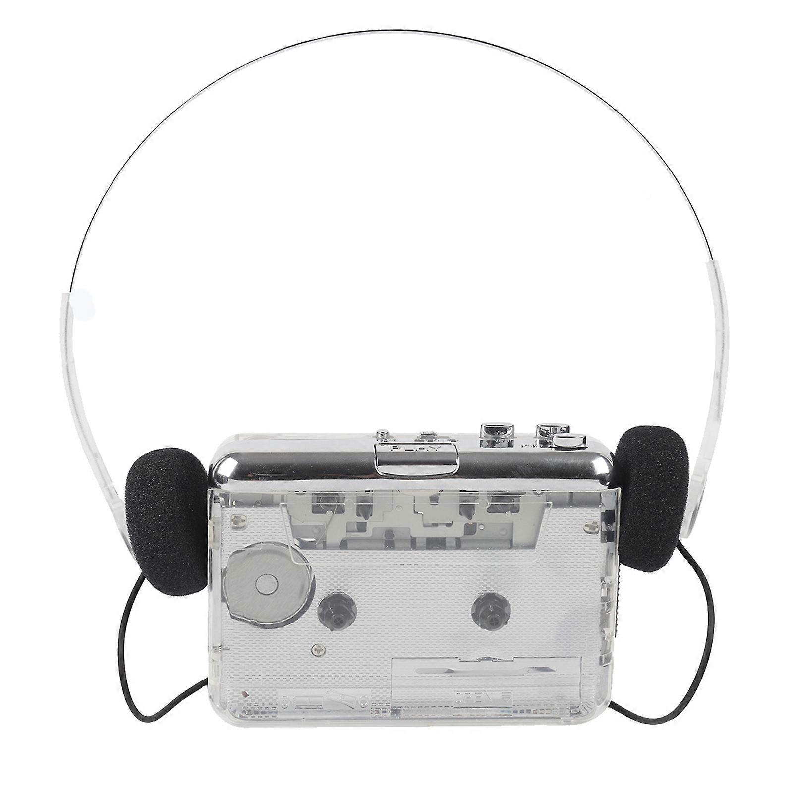 Clear Tape Headphones Bundled Digital Transfer Device Support Win Play Instantly Recording Multicolor