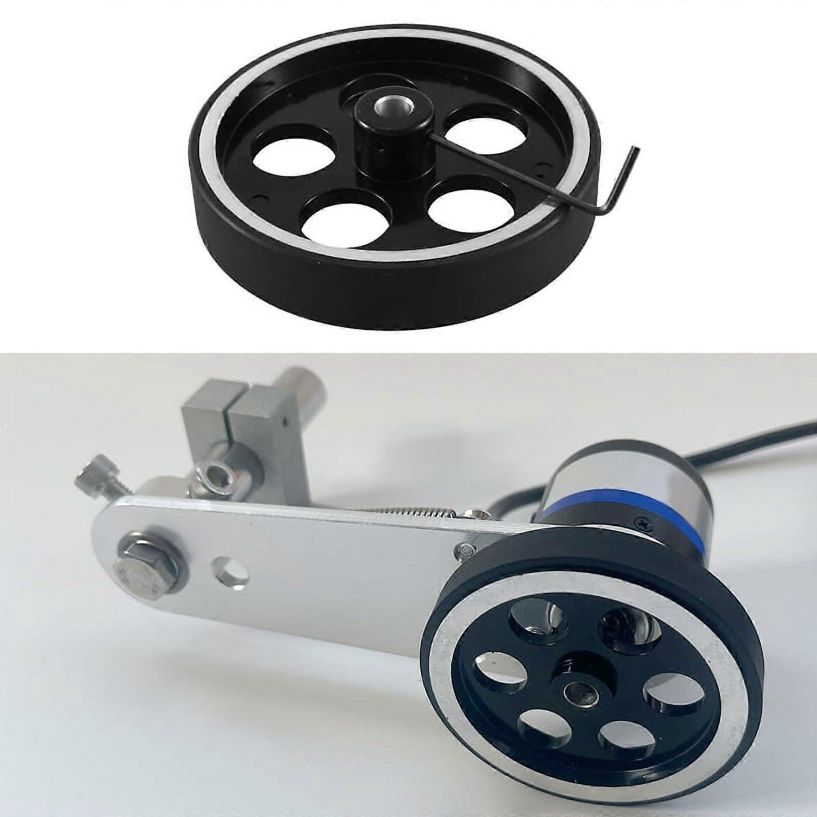 IMCBSTT 300mmX8mmX18mm Industrial Aluminum Rubber Measuring Encoder Meter Wheel for Industrial Encoder Encoder