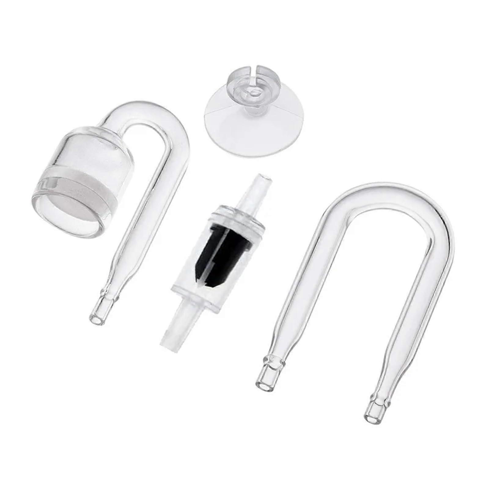 Aquarium CO2 Diffuser Set with UTubes, Check Valve and Reactor for Live Plant Fish Tanks