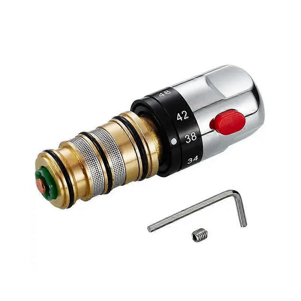 Thermostatic Bath Mixer Tap Shower Valve Handle Spare Repair Kit, Hot and Cold Temperature Control Valve Core