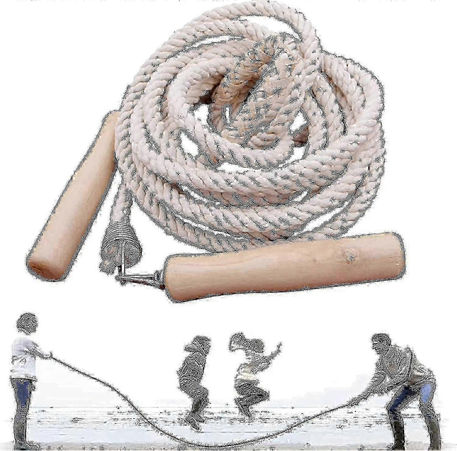 5m Long Jump Rope, Multiplayer Rope Skipping, Long Skipping Rope With Wooden Handle, Best Team Group Double Dutch Jump Rope