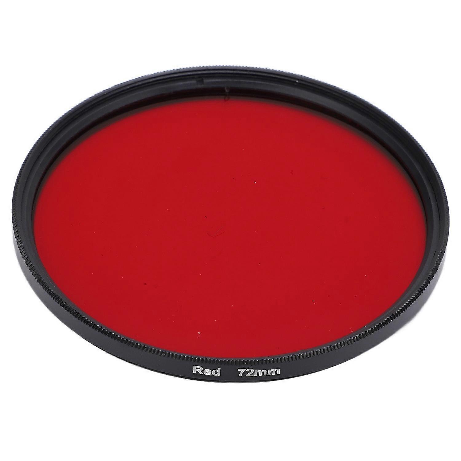 Red Camera Lens Filter High Definition Camera Red Full Color Lens Filter for Nikon DSLR Camera72mm