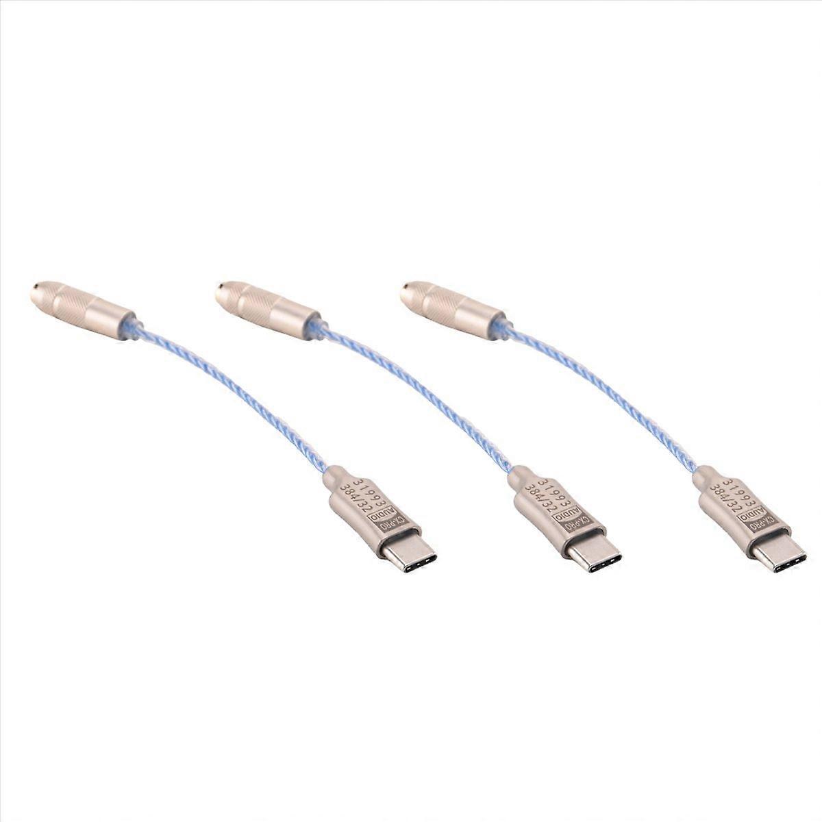 3X CX31993 USB Type C Headphone Amp Blue with 3.5mm Output SNR128DB PCM 32B/384KHz for Android Windo