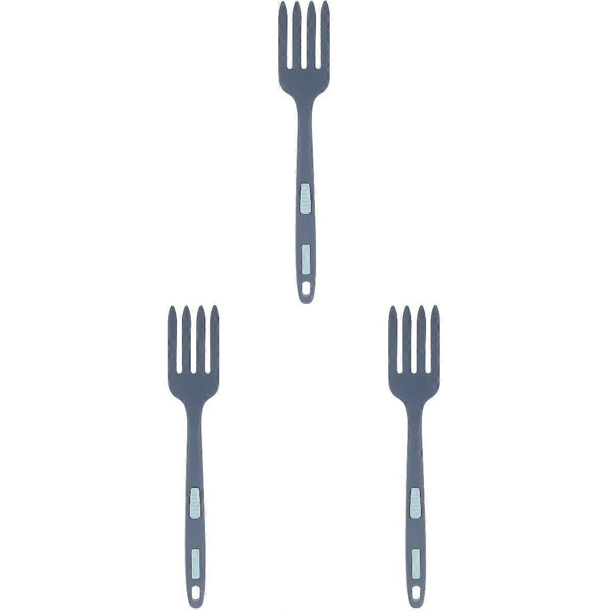 3 Count Silicone Fork Forks Kitchen Gadget Cooking Grilling Tools Multipurpose Large Baby