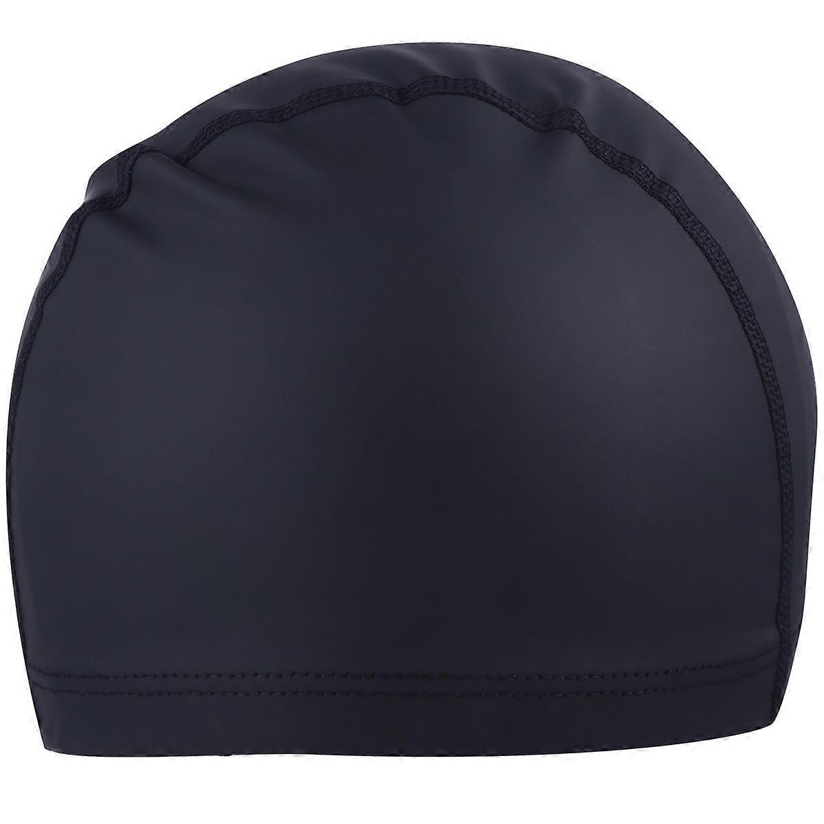 Swimming Cap Waterproof Elastic for Swimming Use 3Pcs Black Silicone Hats