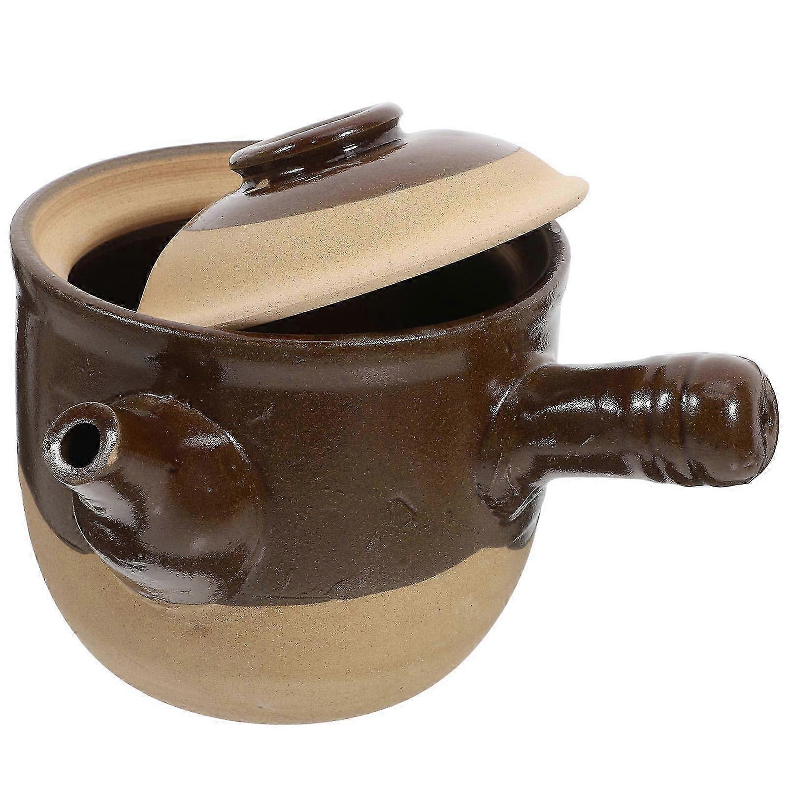 伝統的な中国の煎じ薬の家庭用セラミックハーブ薬ポットの高温耐性1Lの容量