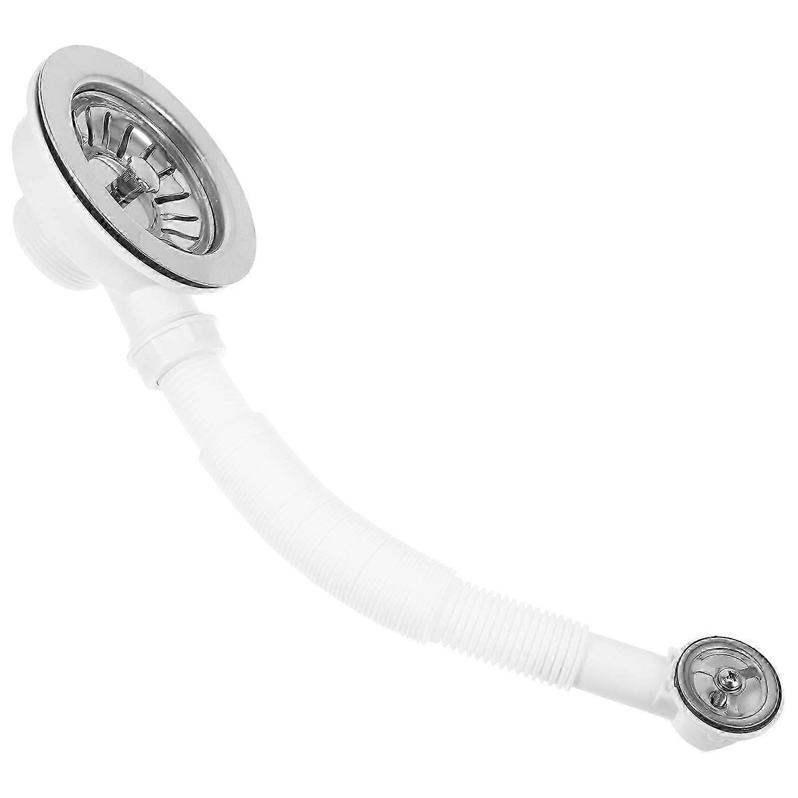 Kitchen Sink Drain Strainer Overflow Kit for Commercial Bowl Type Efficient Drainage 1Pcs