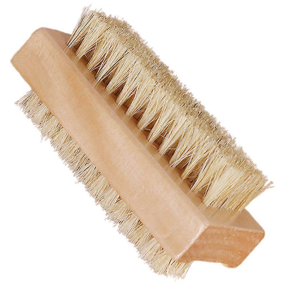 Guitar Brush String Fret Care Double Sided Brush Musical Instruments Light Brown for 1Set