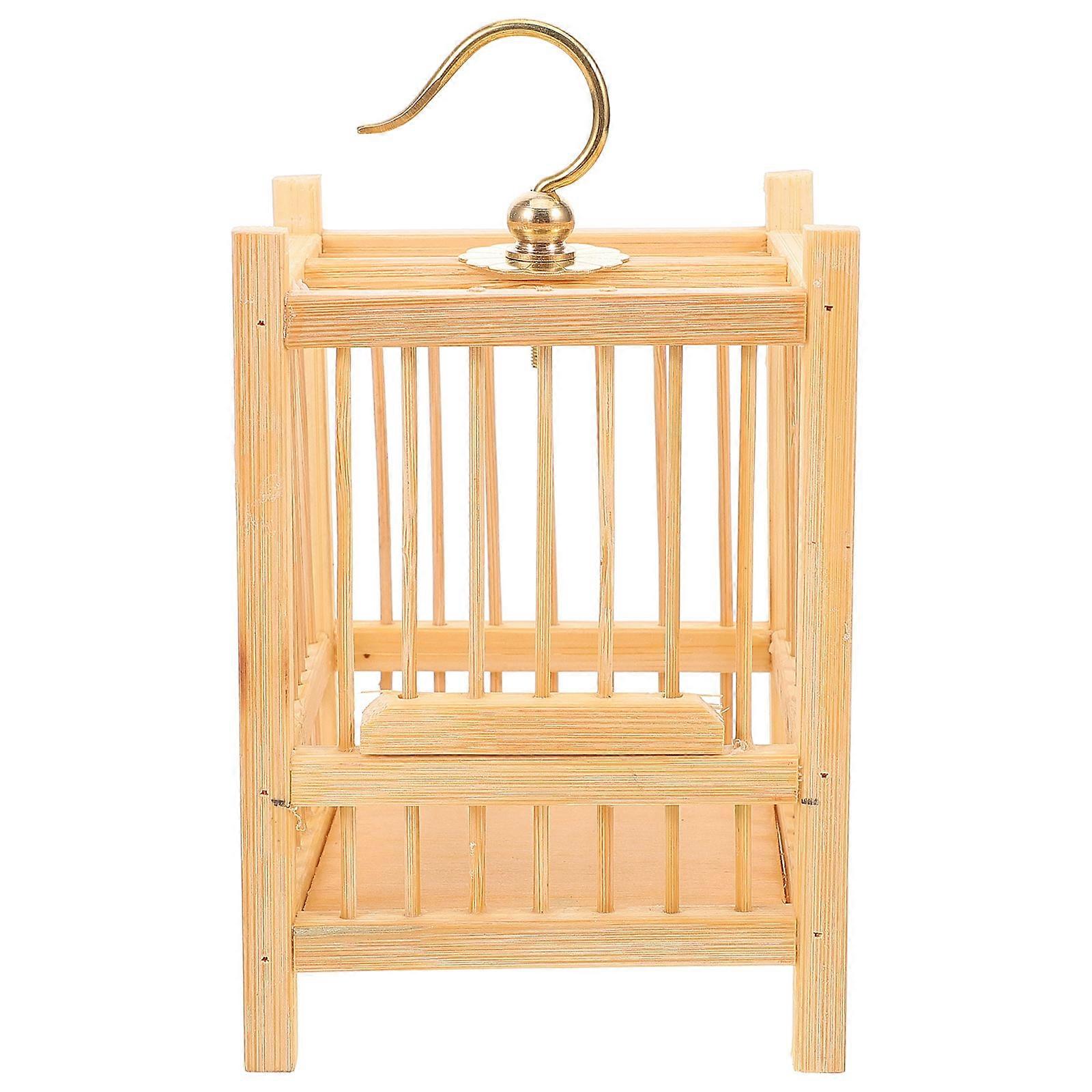 Bamboo Cricket Cage for Breeding with Copper Hook 1 Mini Pet Cage