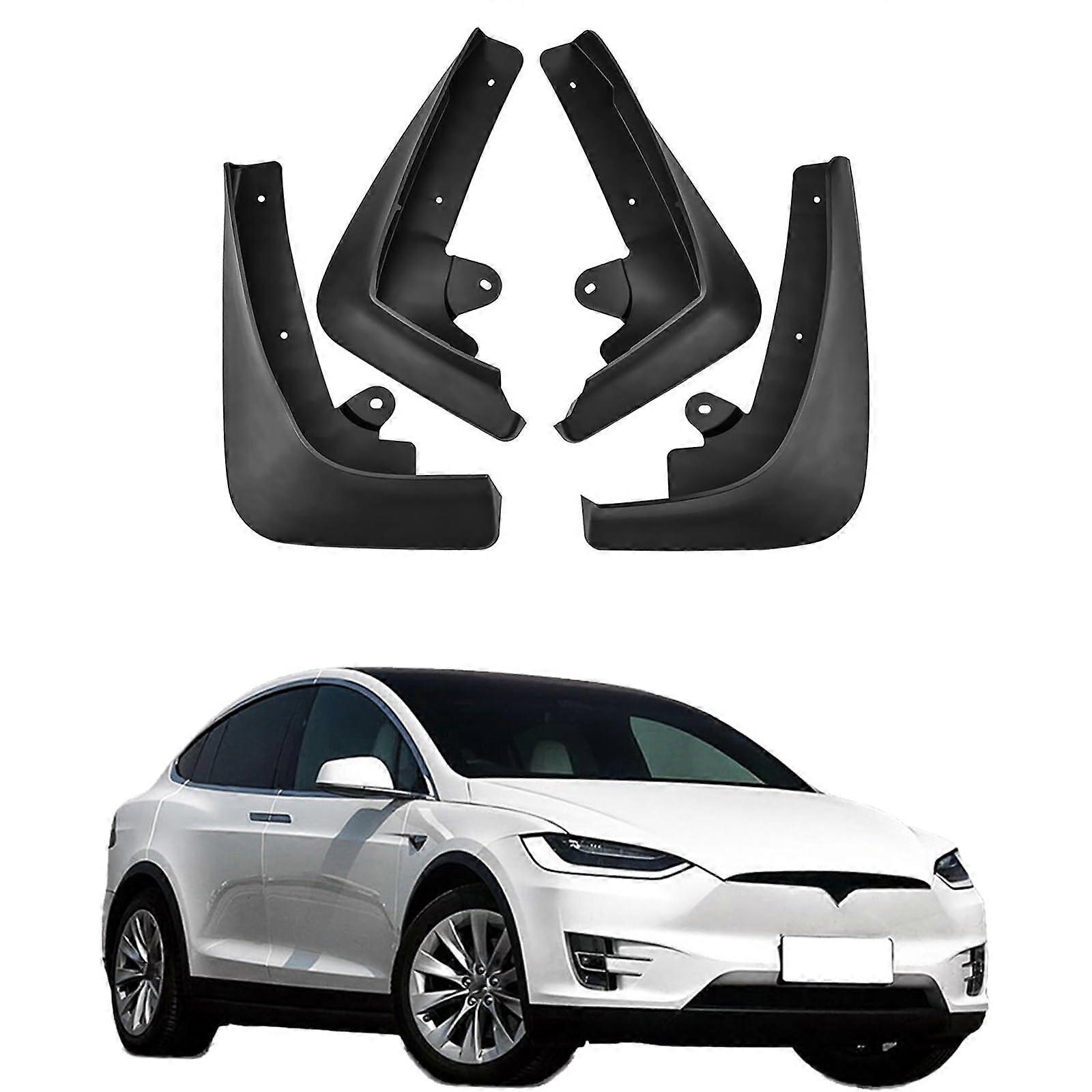 Mud Flaps for Tesla Model X 20162022, AllWeather Custom Fit Splash Guards Front and Rear