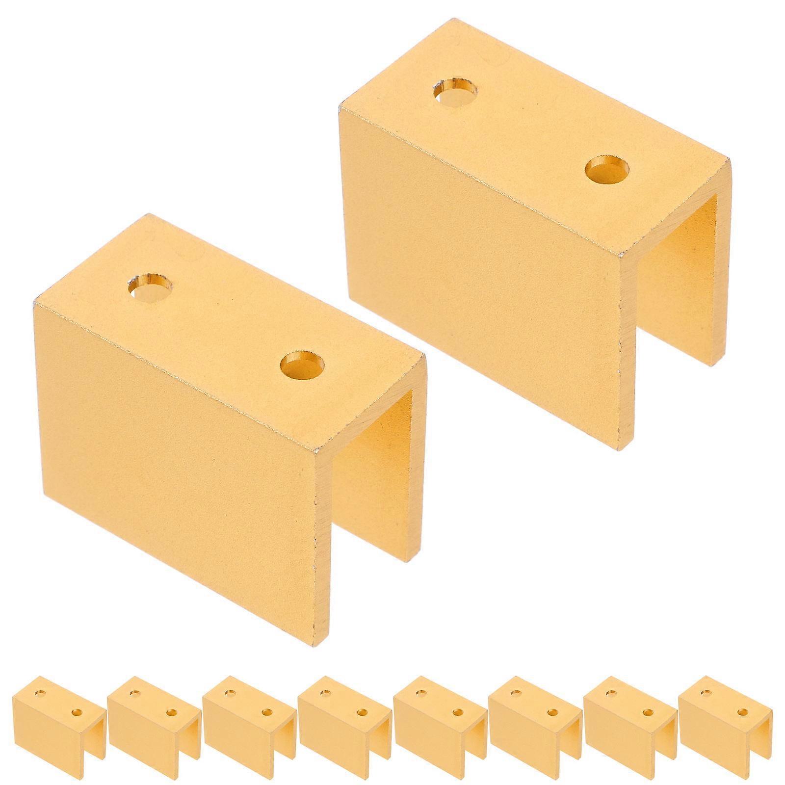 Square Shelf Lock Clips Glass Shelf Brackets for Holding 10Pcs Pack