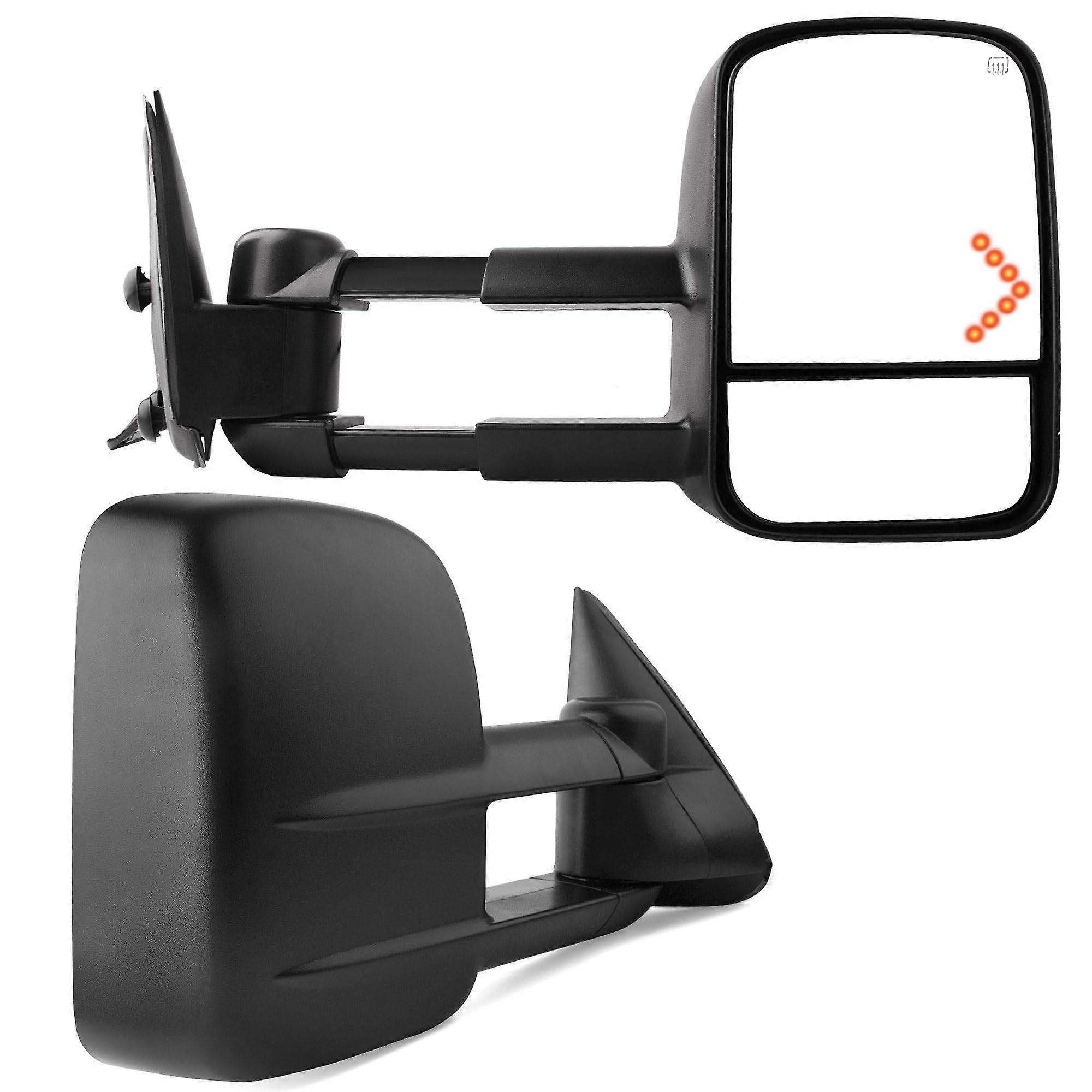 Power Heated Tow Mirrors with LED Turn Signal for Chevy Silverado and GMC Sierra 20032006