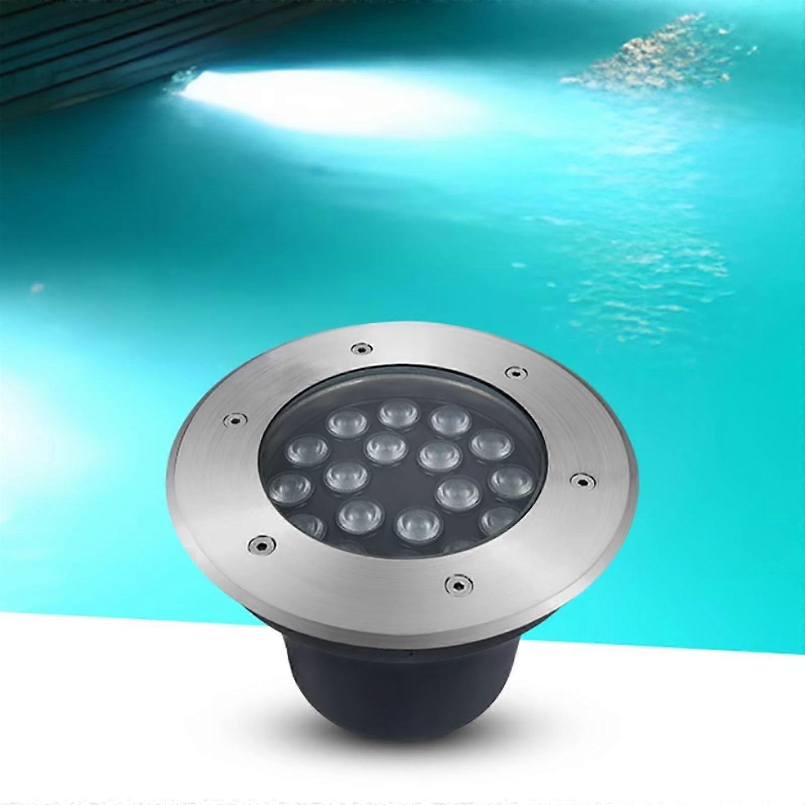 Underwater LED Fountain Light IP68 Waterproof 24V Low Voltage Embedded 6W Warm White Pond Spotlight