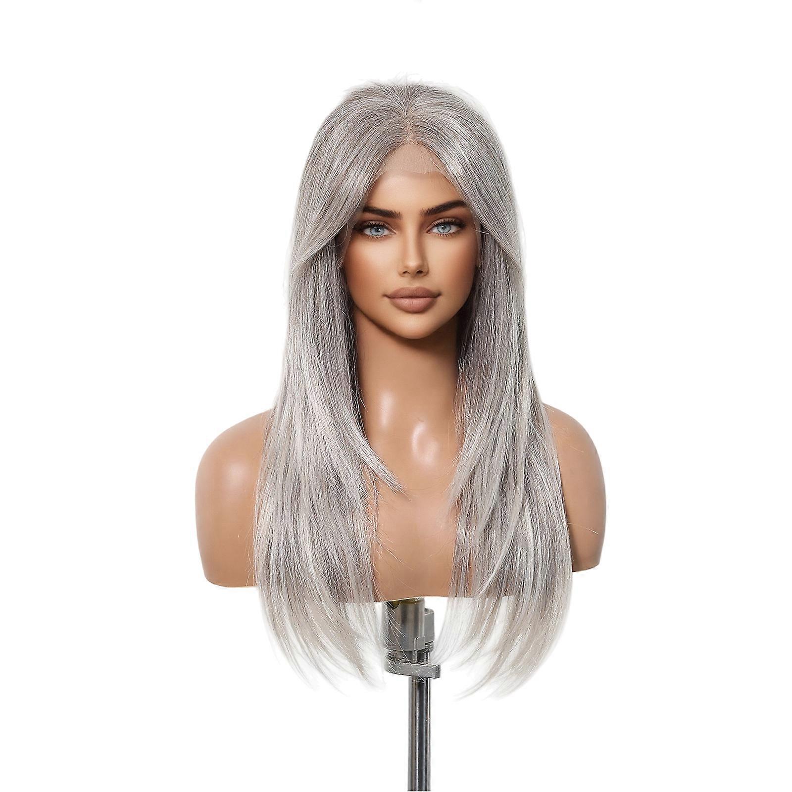 13x6 Free Parting Natural Wolf Cut Layered Wig for Office Ladies - Heat-Resistant Synthetic