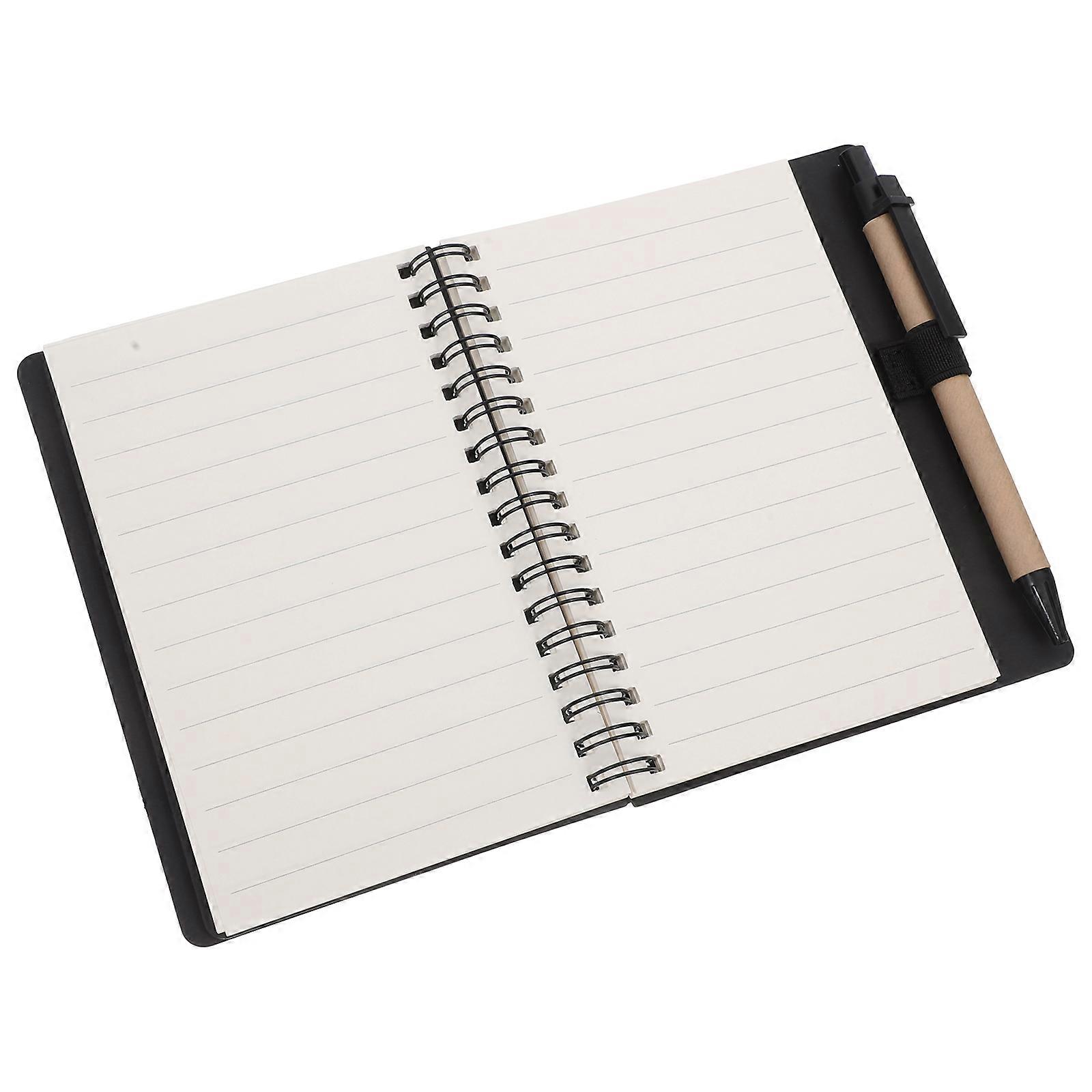 Pocket Notebook with Pen Spiral Notebook for Home Office Black