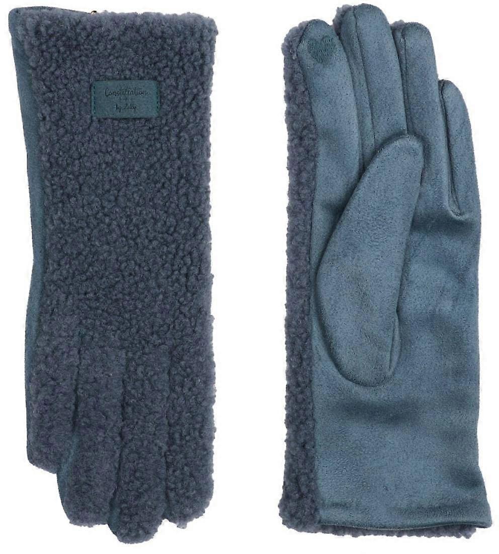 Zelly Constellation Teddy Gloves - Teal Blue