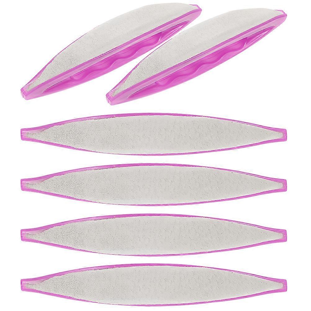Fingernail Brush Nail Waxing Tool for Home Use Purple Pp Material with Rectangular Handle for Waxing 6Set